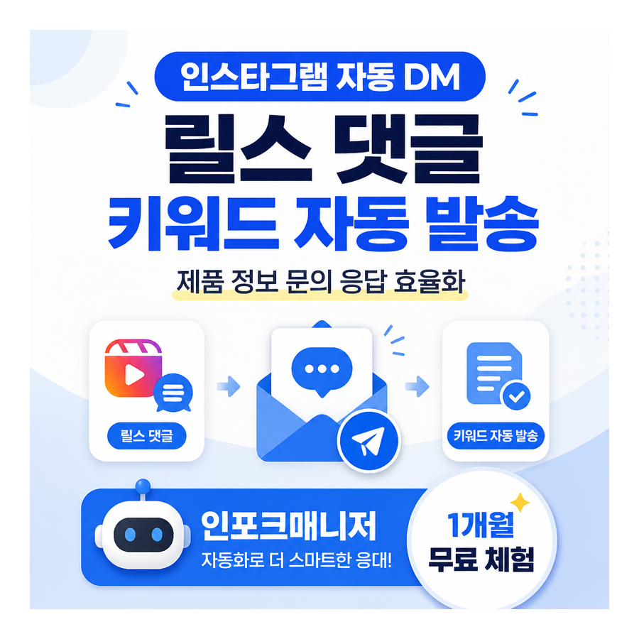 인스타그램 자동 DM 설정, 릴스 댓글 응답을 효율화하는 방법
