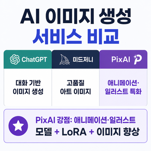 ChatGPT·미드저니·PixAI 비교…애니메이션 일러스트에 강한 무료 AI 이미지 생성 사이트는?