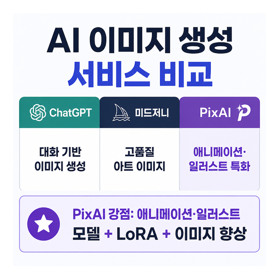 ChatGPT·미드저니·PixAI 비교…애니메이션 일러스트에 강한 무료 AI 이미지 생성 사이트는?