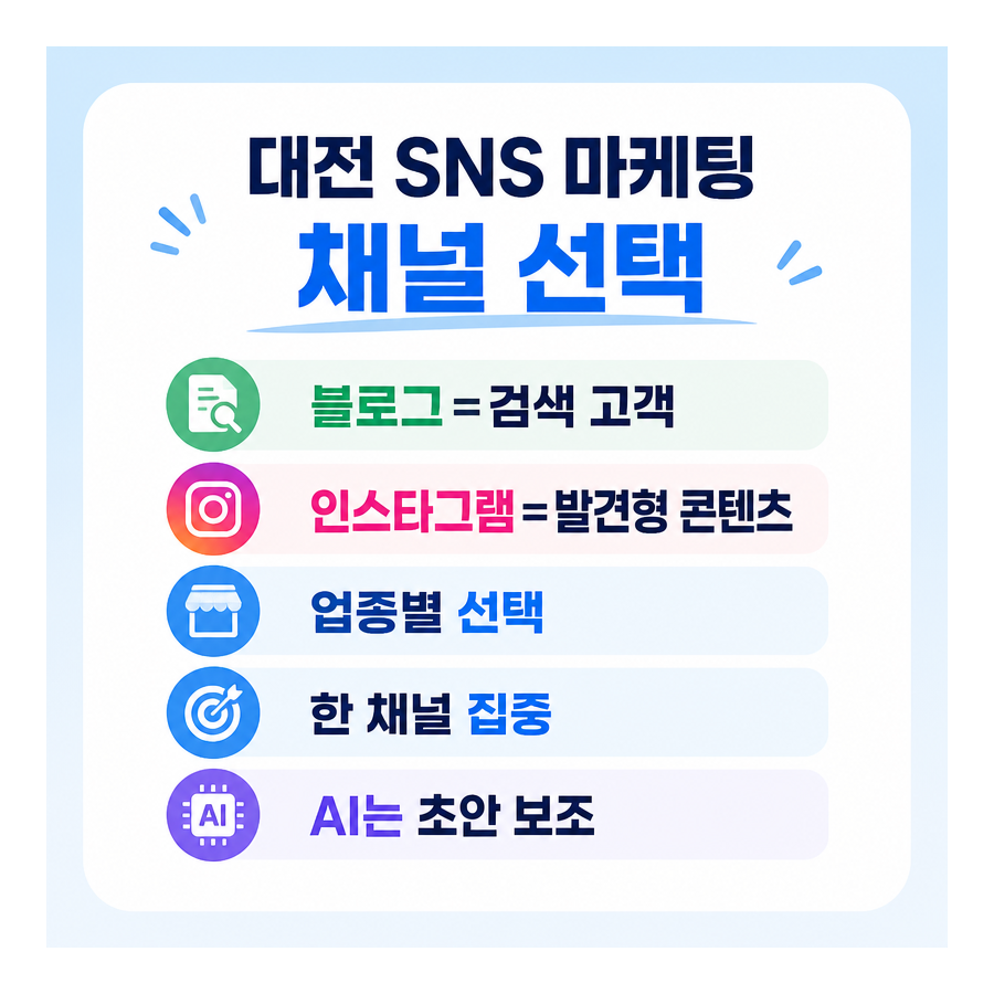 대전 SNS 마케팅, 블로그와 인스타그램 중 무엇부터 시작할까?