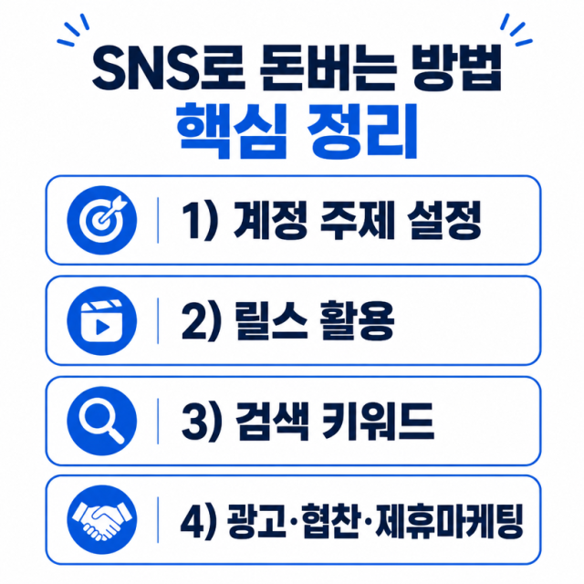 SNS로 돈버는 방법, 인스타그램과 블로그 수익화 핵심 정리