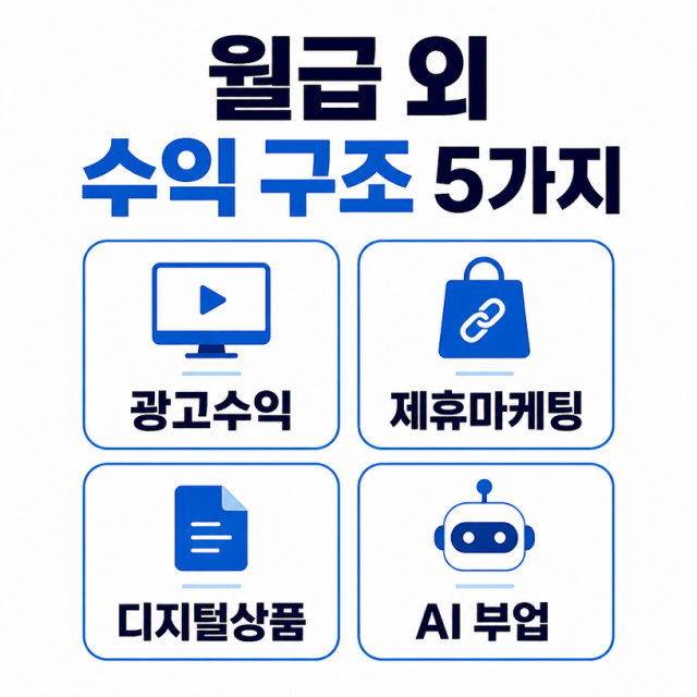 월급 외 수익 만드는 법 총정리…블로그·유튜브·AI 부업 구조 한눈에