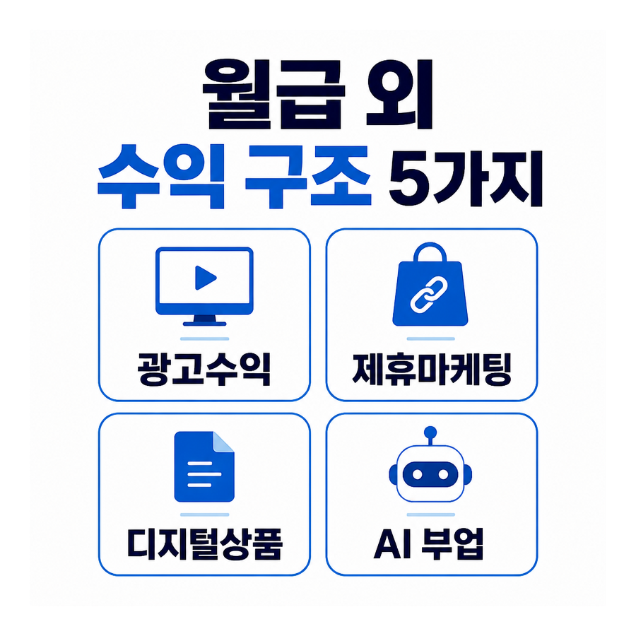 월급 외 수익 만드는 법 총정리…블로그·유튜브·AI 부업 구조 한눈에
