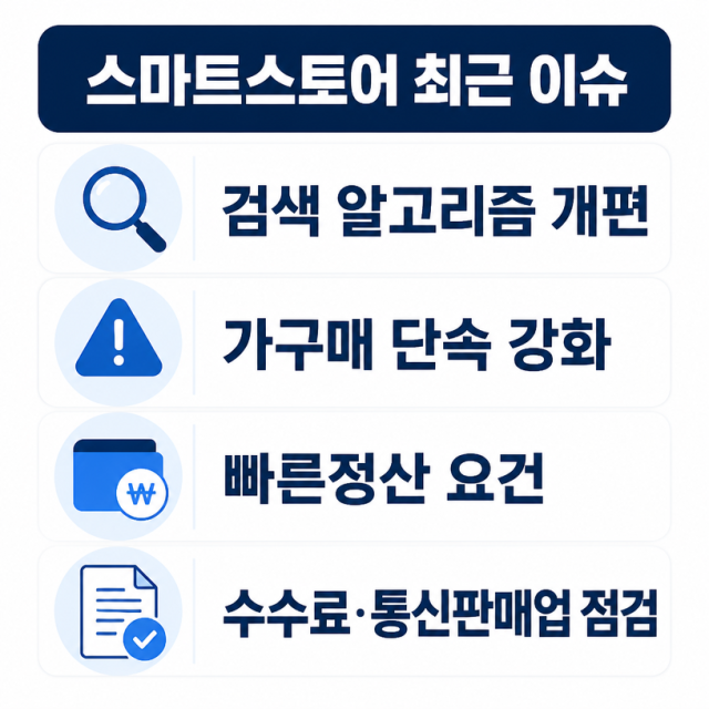스마트스토어 최근 이슈 총정리: 알고리즘 개편·가구매 단속·정산 정책 변화