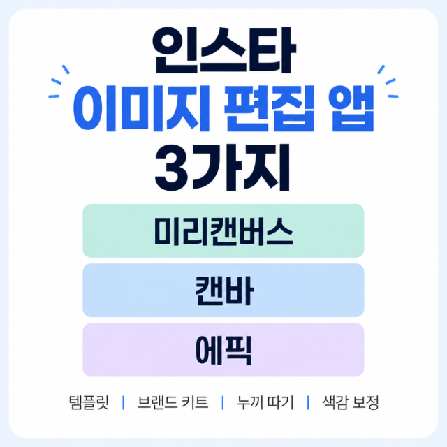 인스타 피드 퀄리티 높이는 이미지 편집 앱 3가지와 활용법