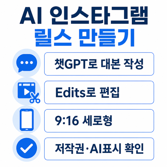 AI로 인스타그램 릴스 만드는 방법 총정리…챗GPT·무료 편집 앱 Edits 활용법