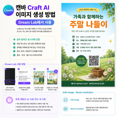 캔바 Craft AI 이미지 생성 방법 총정리: Dream Lab에서 글자 들어간 이미지 만드는 법