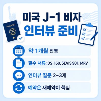 미국 J-1 비자 인터뷰 후기…서류 준비와 예약 팁 정리