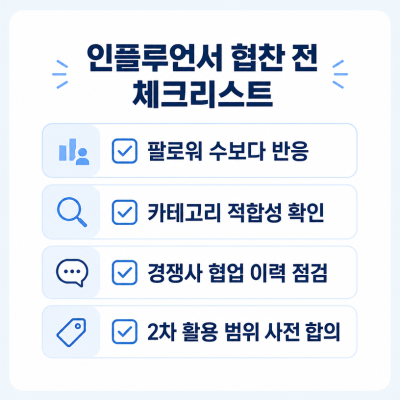 인플루언서 협찬, 팔로워 수보다 중요한 체크리스트