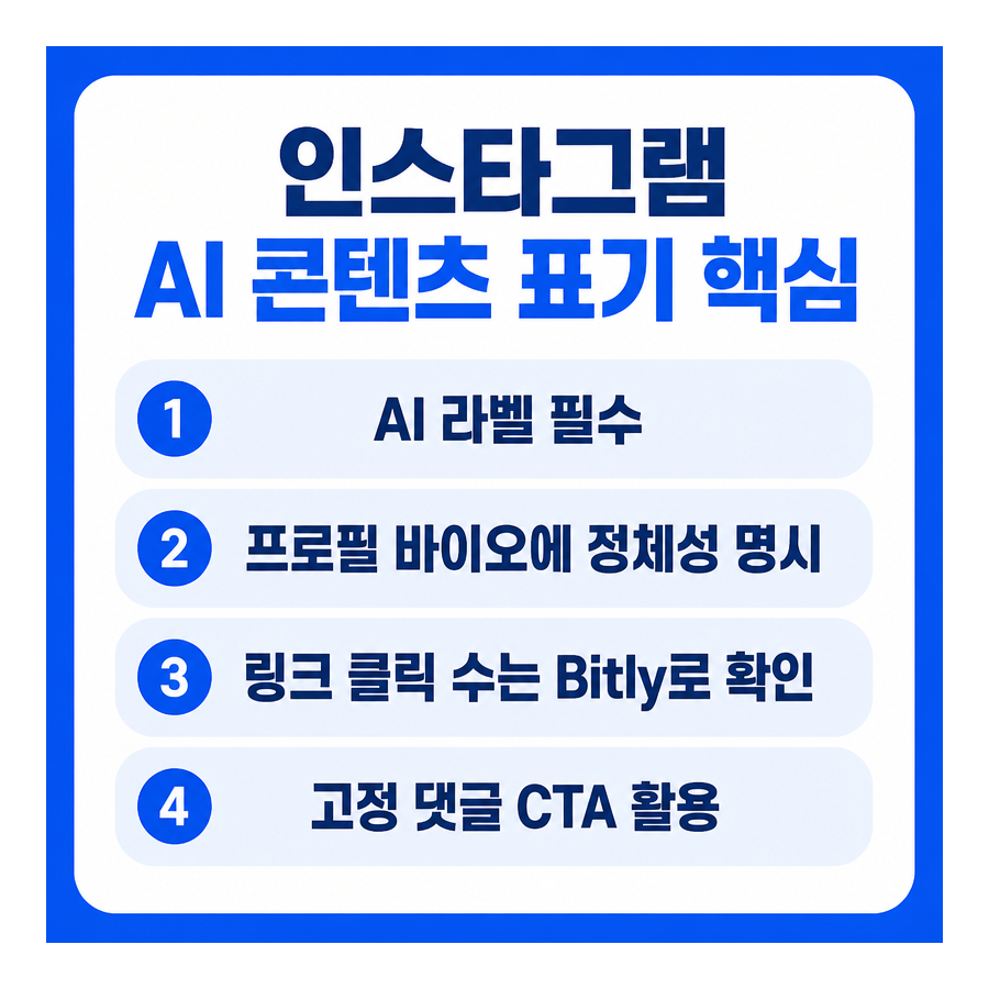 인스타그램 AI 콘텐츠 표기와 링크 클릭 유도 방법 정리
