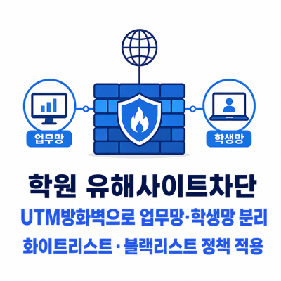 수능학원·재수학원 유해사이트차단, UTM방화벽으로 학습망 분리하는 방법